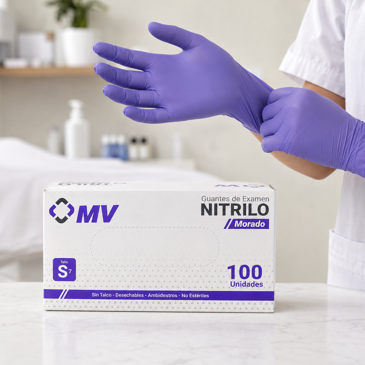 GUANTES DE NITRILO MEDIC VIVIAN