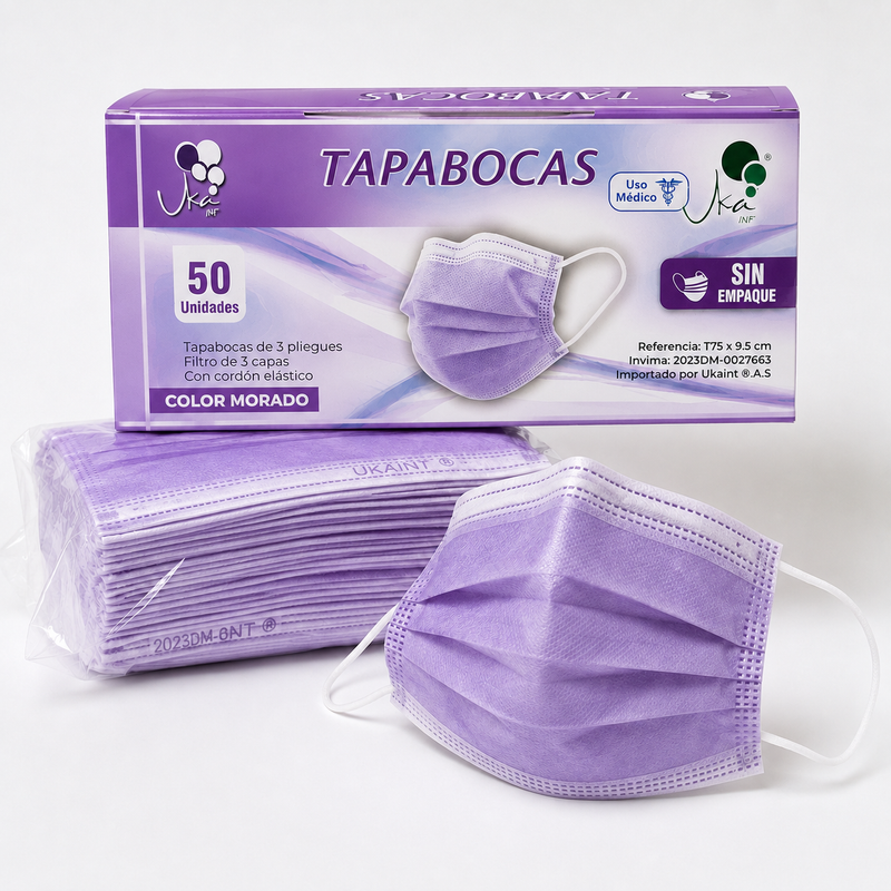 TAPABOCAS MEDIC VIVIAN — Morado